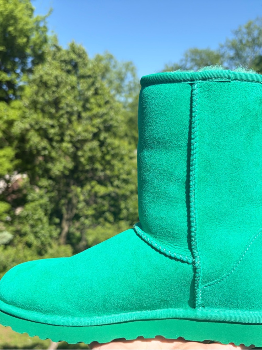 UGG Bright Teal Suede Short Boot